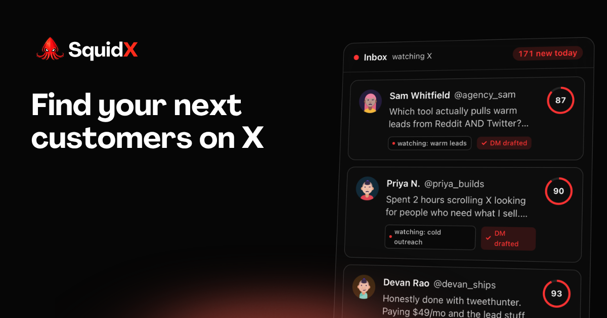 SquidX — 官网预览图